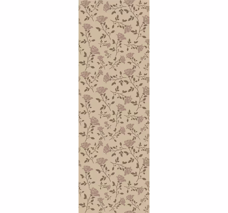 Delicate rose motif floral wallpaper - TenStickers