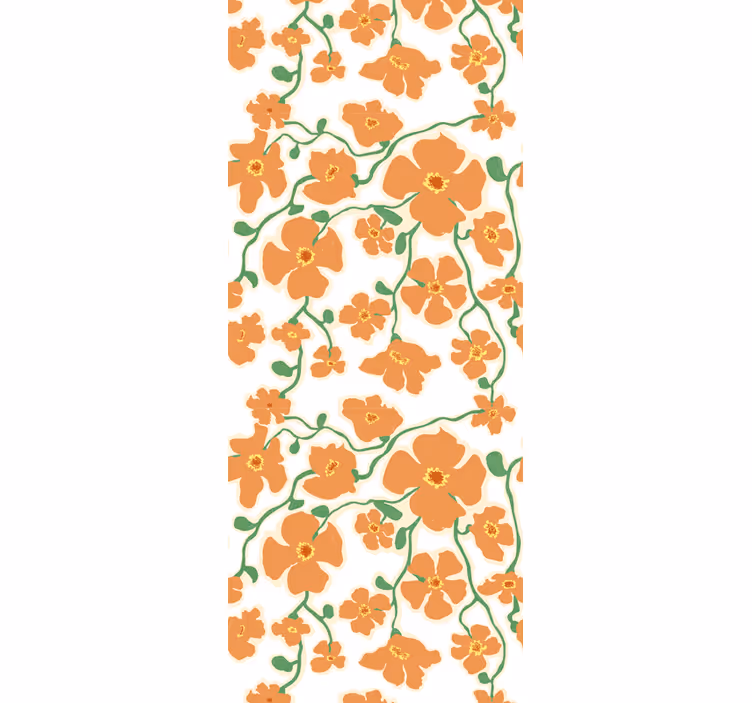 Blossoming Floral Design flowers wallpaper - TenStickers