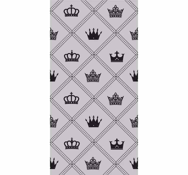 Regal Crown Pattern art wallpaper - TenStickers