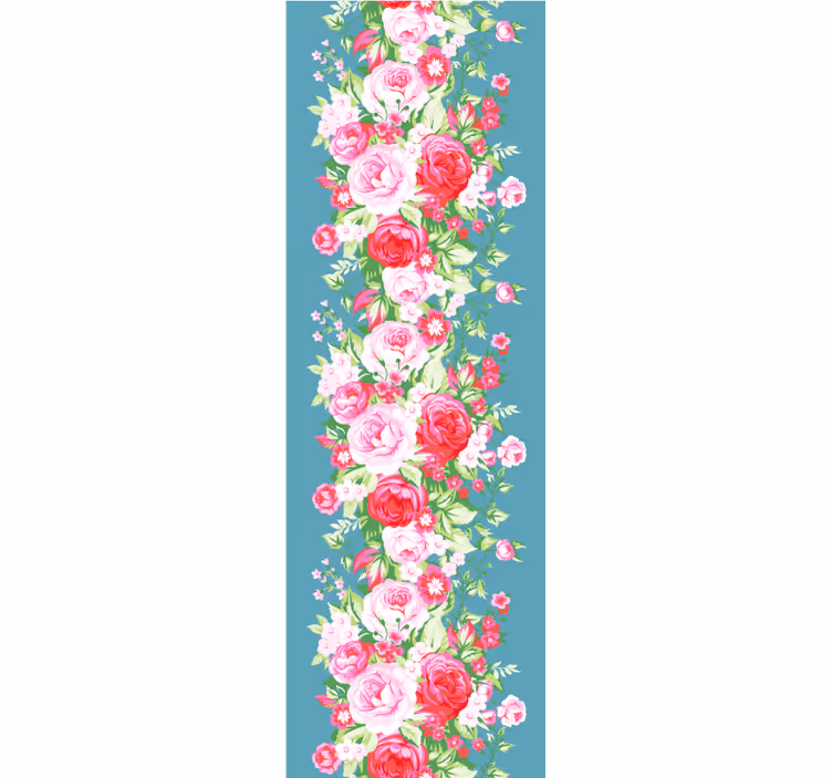 Floral blossom vertical lines flowers wallpaper - TenStickers