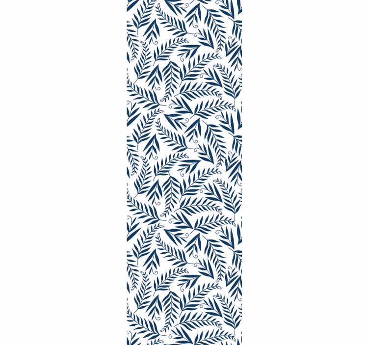 Grey botanical motif leaves wallpaper - TenStickers