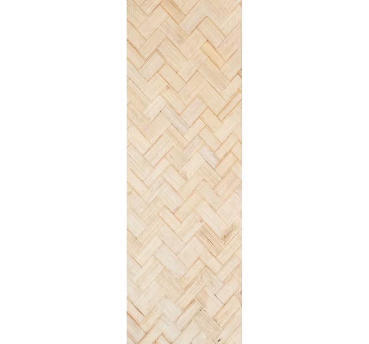 Wood effect wallpaper herringbone pattern - TenStickers