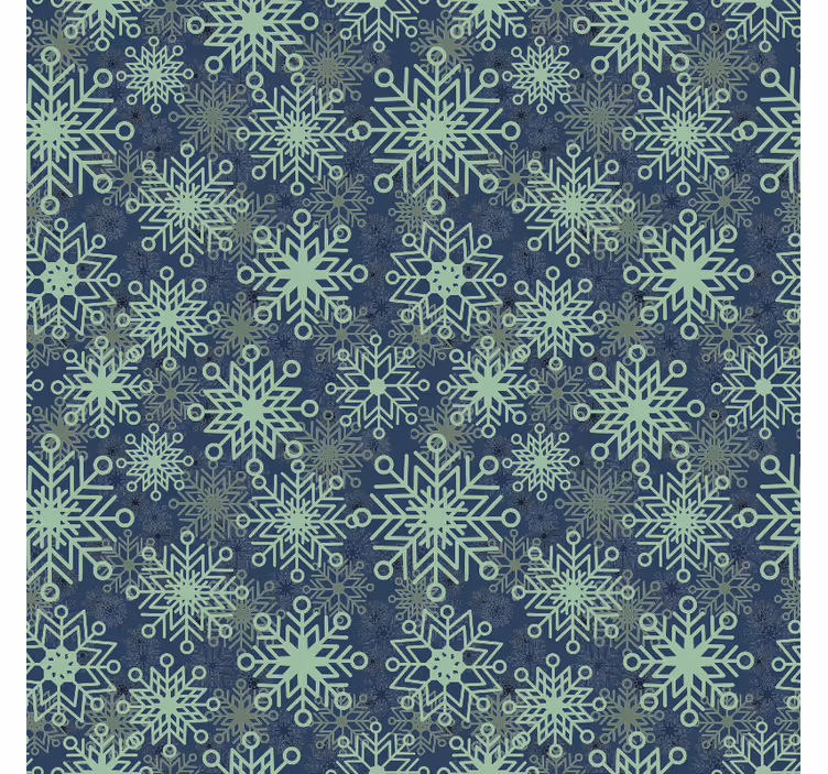 Blue snowflake decor holiday christmas wallpaper - TenStickers