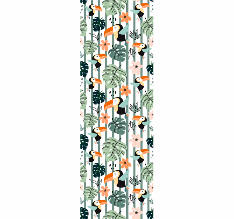 Tropical Toucan Theme animals wallpaper - TenStickers