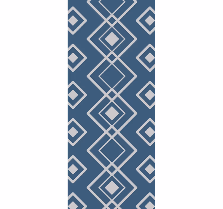 Diamond blue grid wallpaper geometric - TenStickers