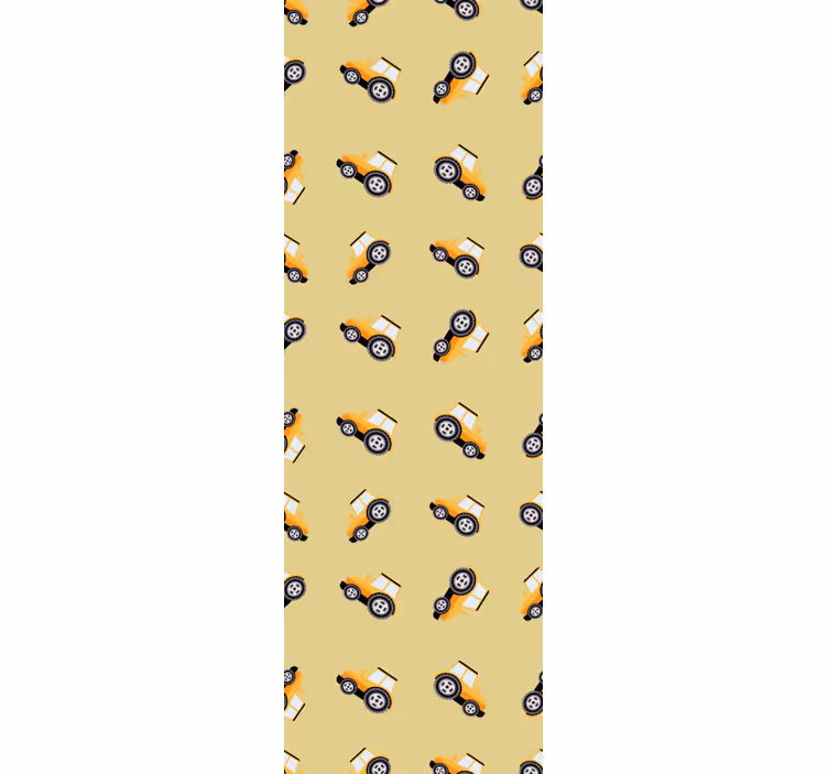 Cute construction trucks wallpaper childrens room - TenStickers