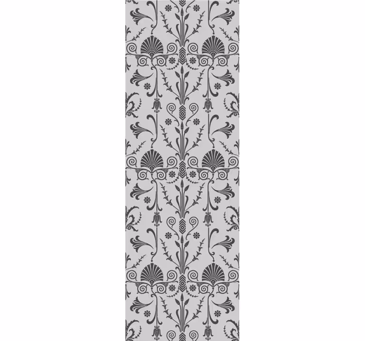Elegant grey details floral wallpaper - TenStickers