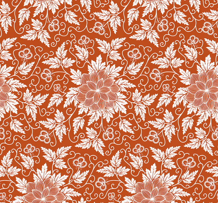 Charming beige display floral wallpaper - TenStickers