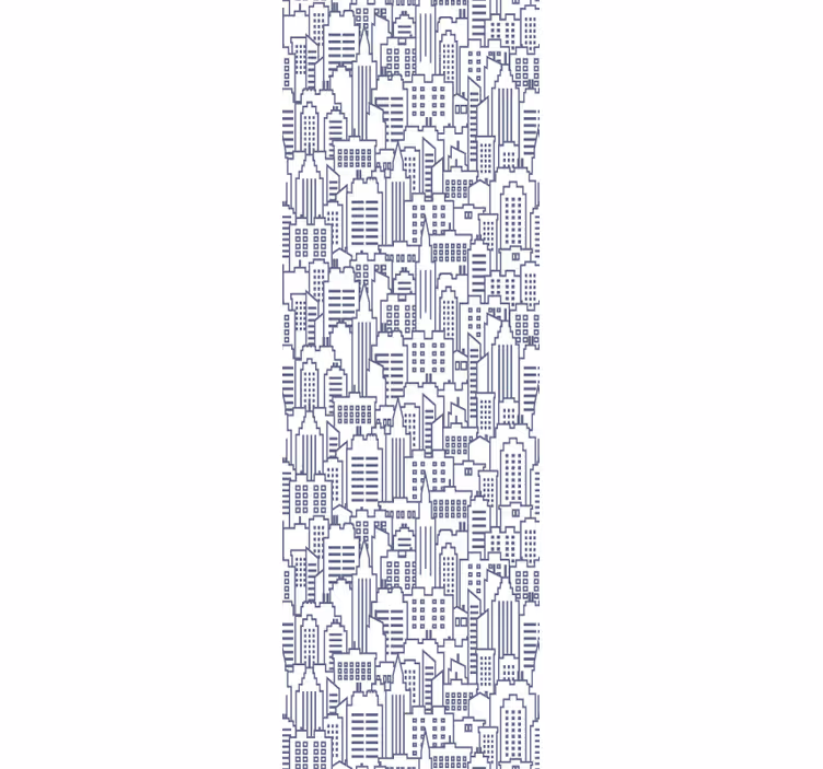 Urban Skyline Silhouettes city wallpaper - TenStickers