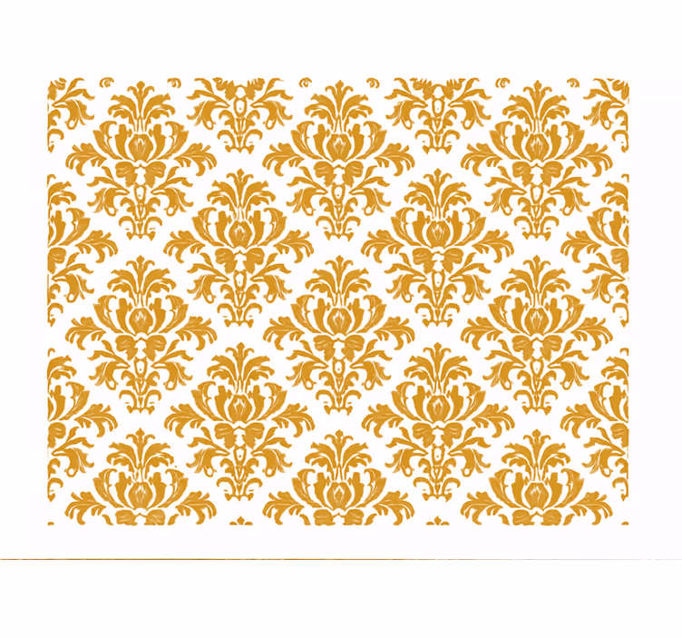 Baroque Damask Pattern entrance wallpaper - TenStickers