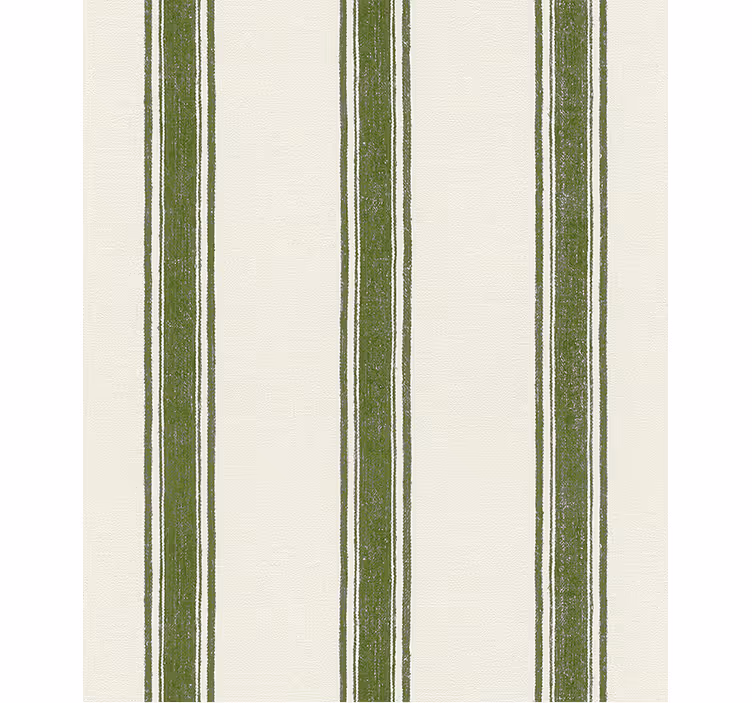 Geometric wallpaper vertical lines in moss green - TenStickers