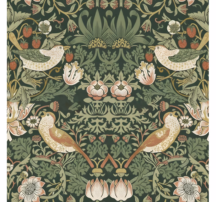 Birds in wallpaper morris style birds - TenStickers