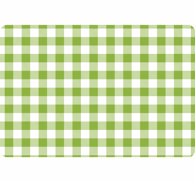 Wallpaper geometric green checked plaid design - TenStickers