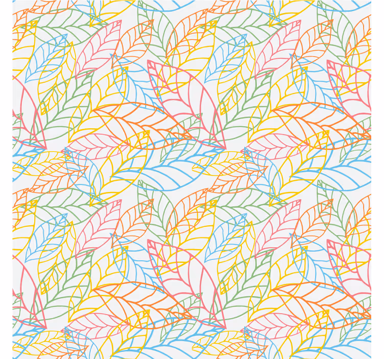 Nature wallpaper vibrant leaf elements - TenStickers