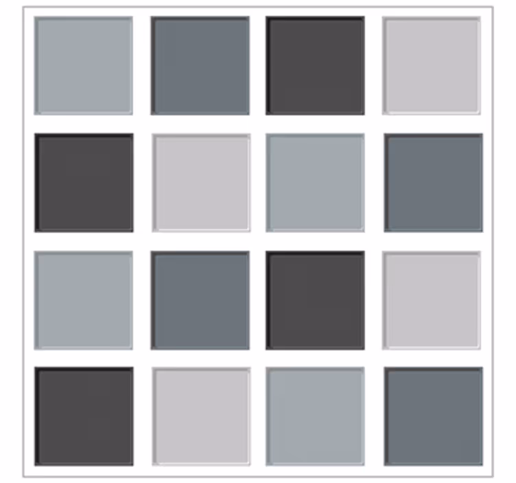 Living area wallpaper tiles in shades of grey - TenStickers