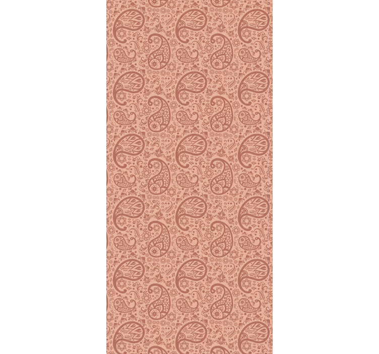 Living area wallpaper with elegant paisley design - TenStickers
