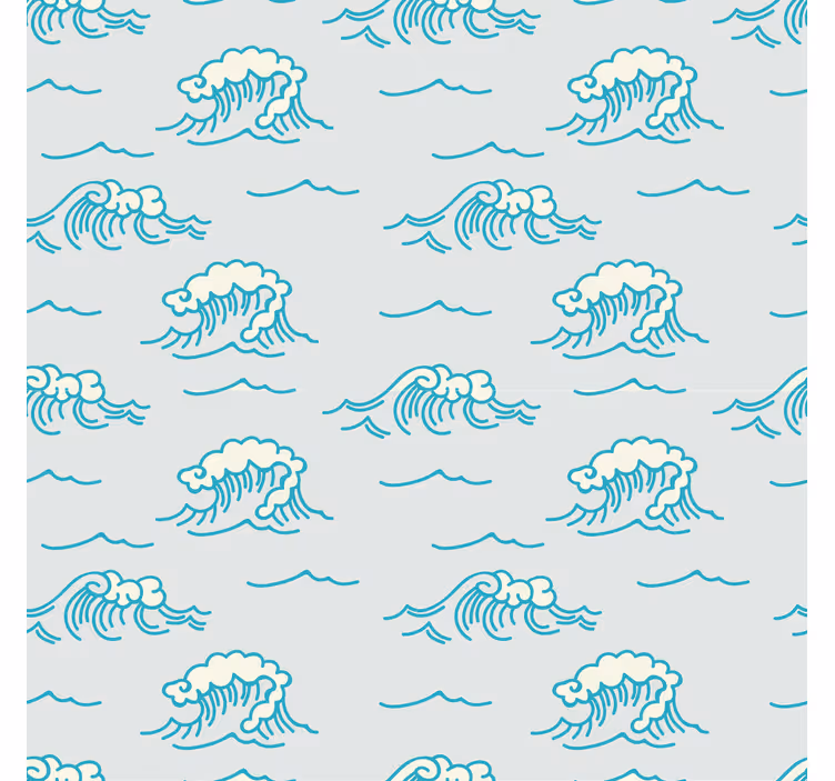 Wall paper in bedroom wave of the sea - TenStickers
