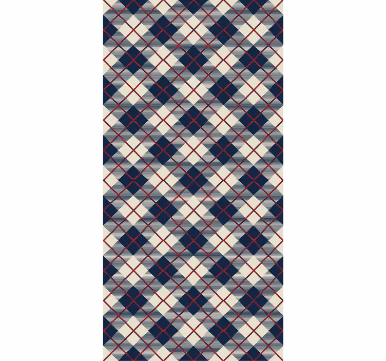 Wall paper in bedroom classic scotland check design - TenStickers
