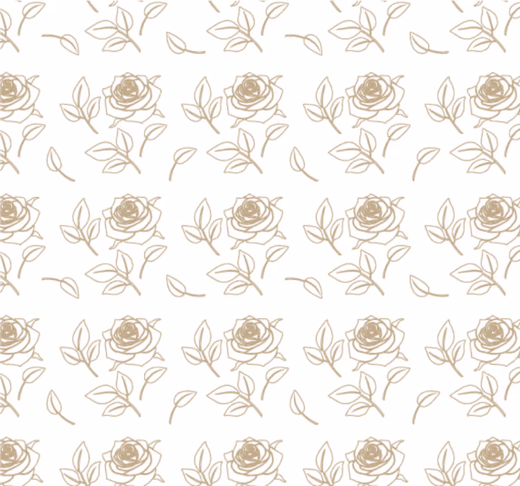 Wall paper in bedroom with detailed rose pattern - TenStickers