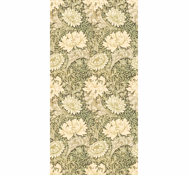 Modern style chrysanthemum wall paper in bedroom - TenStickers