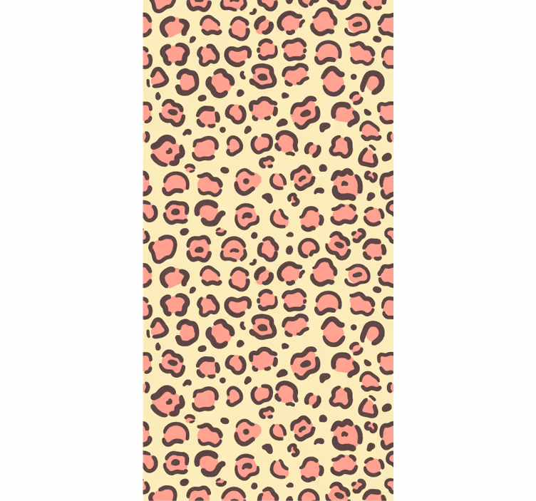 Leopard fur texture wall paper in bedroom - TenStickers