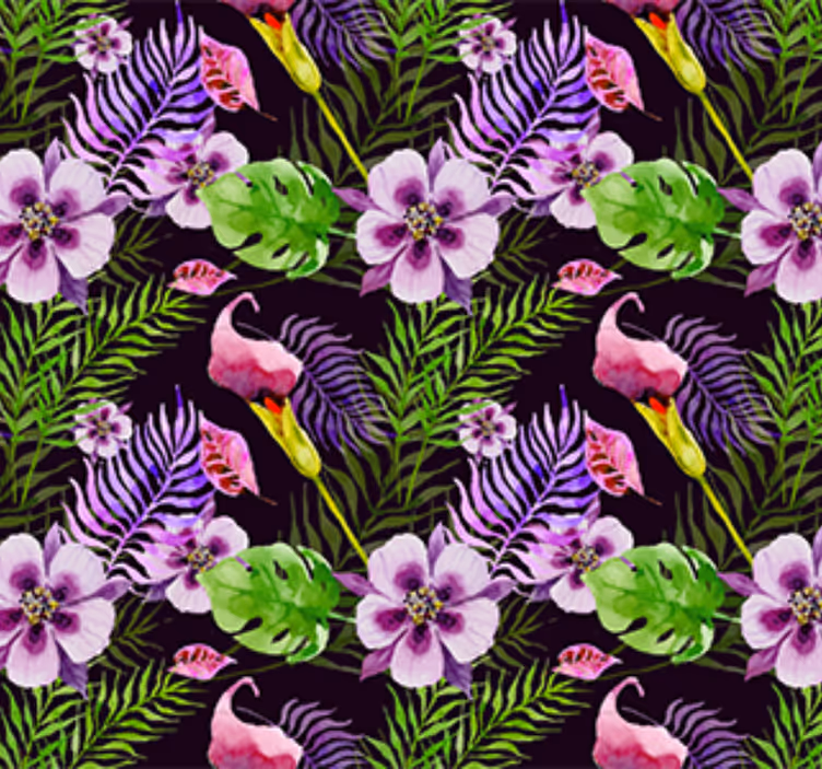 Ornamental wallpaper jungle flora vinyl by ikea - TenStickers