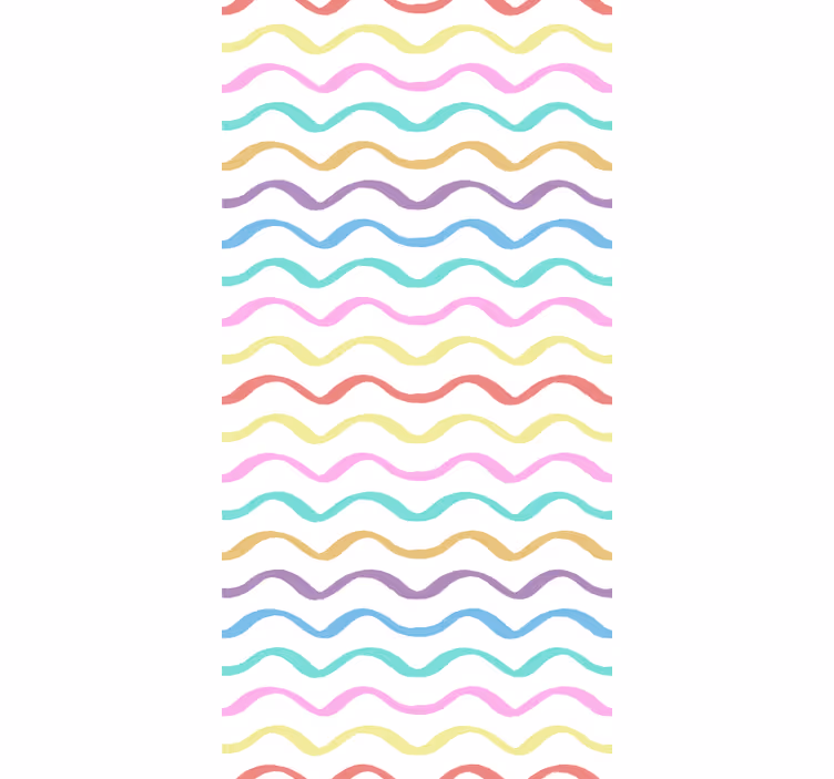Ornamental wallpaper in a fantastic rainbow wave pattern - TenStickers