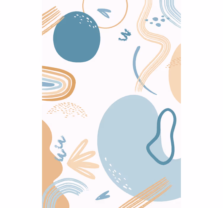 Living area wallpaper abstract wave patterns - TenStickers