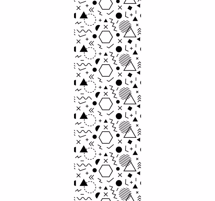Ornamental wallpaper in striking abstract shapes - TenStickers