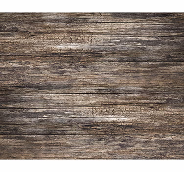 Living area wallpaper in dark wood effect - TenStickers