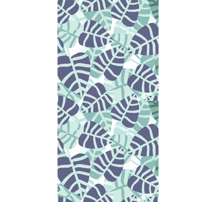 Colorful tropical flowers pattern wall paper in bedroom - TenStickers