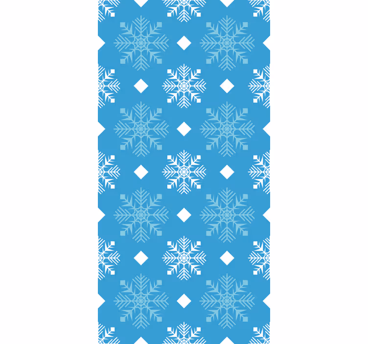 Snowflakes blue tones wall paper in bedroom - TenStickers
