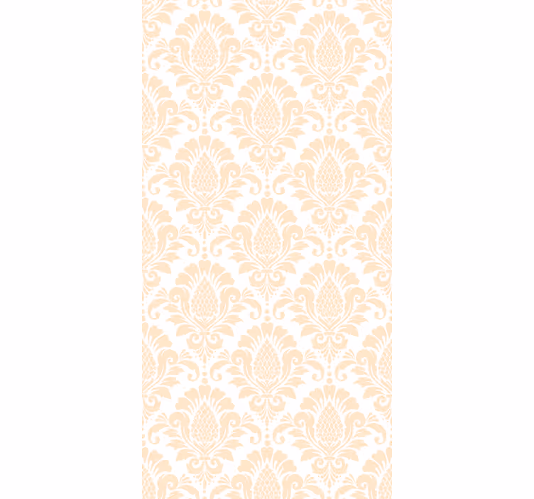 Wall paper in bedroom beige damask pattern - TenStickers