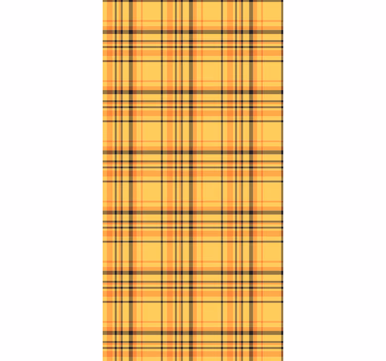 Checked fabric cover wall paper in bedroom - TenStickers