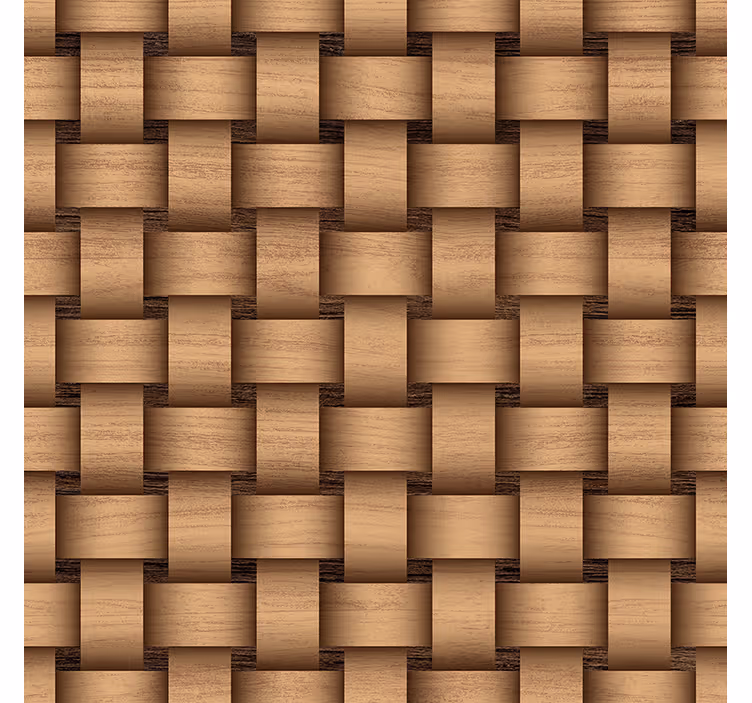 Textured wallpaper wood weaves together - TenStickers
