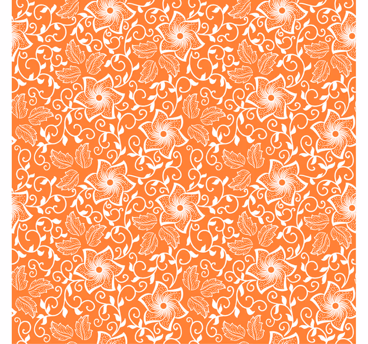 Wall paper in bedroom floral motif layer - TenStickers