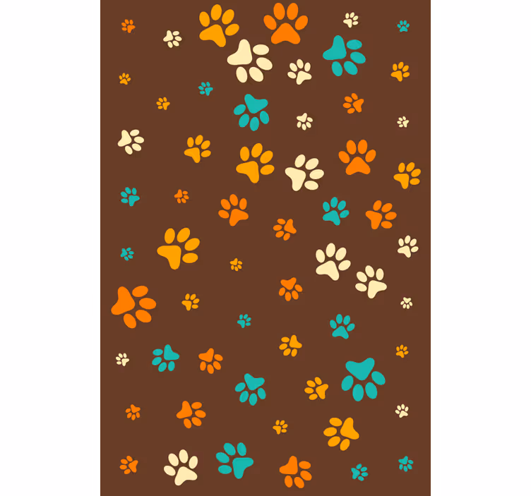Animals wallpaper dog paw print design - TenStickers