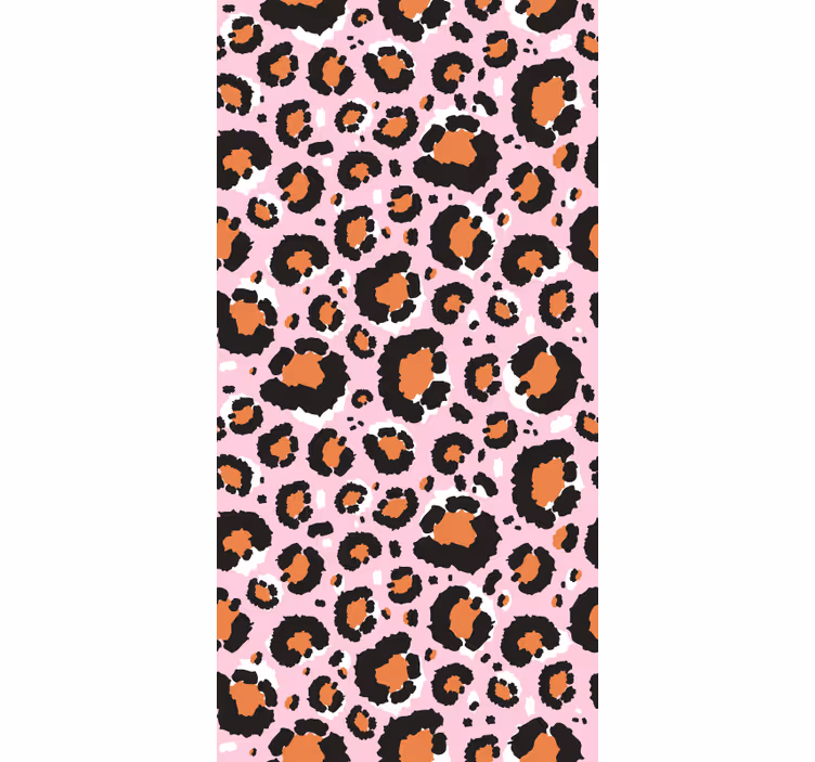 Animals wallpaper featuring pink leopard design - TenStickers