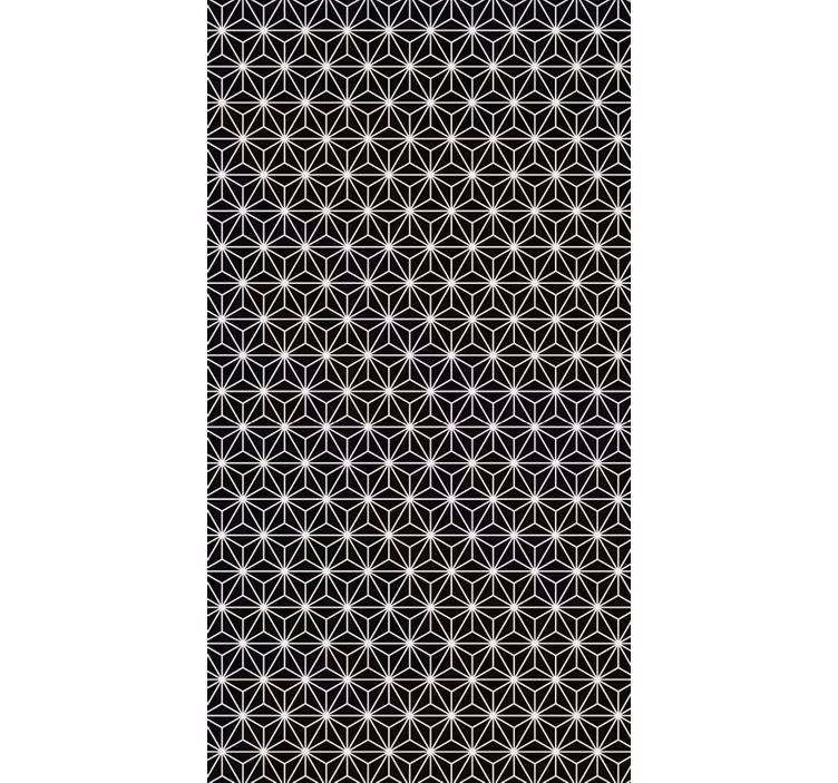 Wallpaper office black and white geometric diamonds - TenStickers