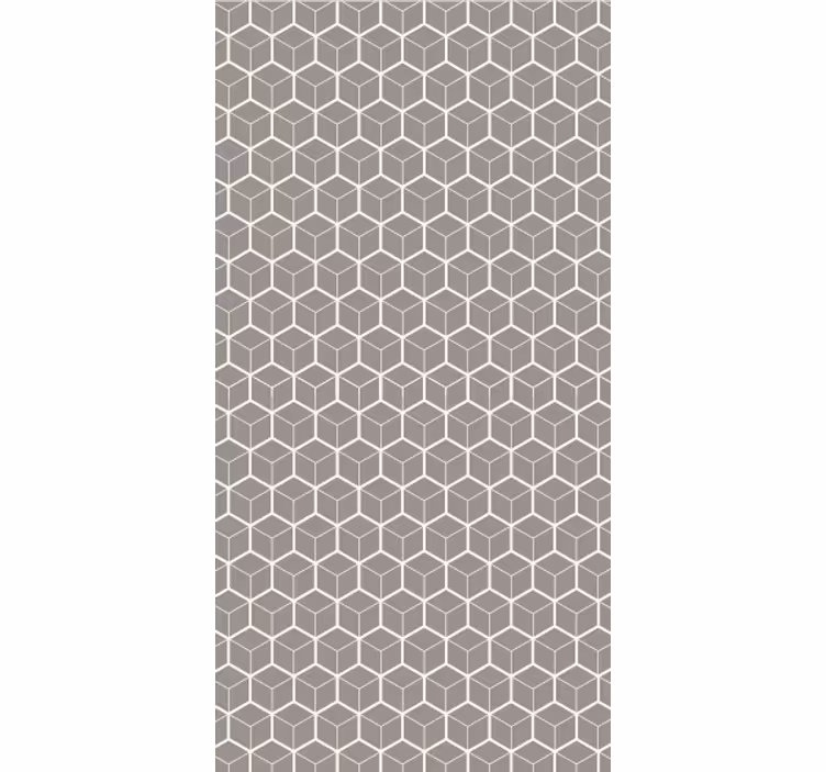 Wallpaper office in gray and white hexagon pattern - TenStickers