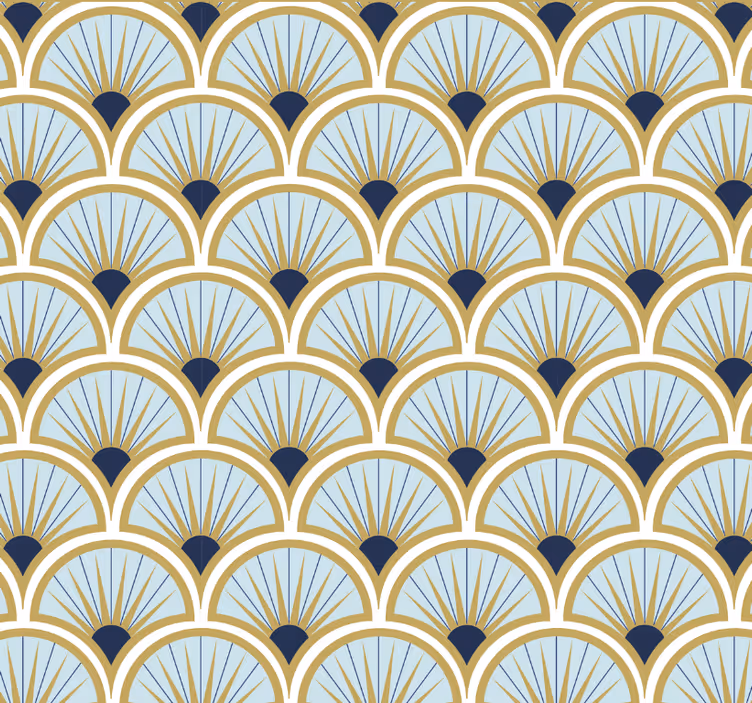 Wallpaper office geometric fan design - TenStickers