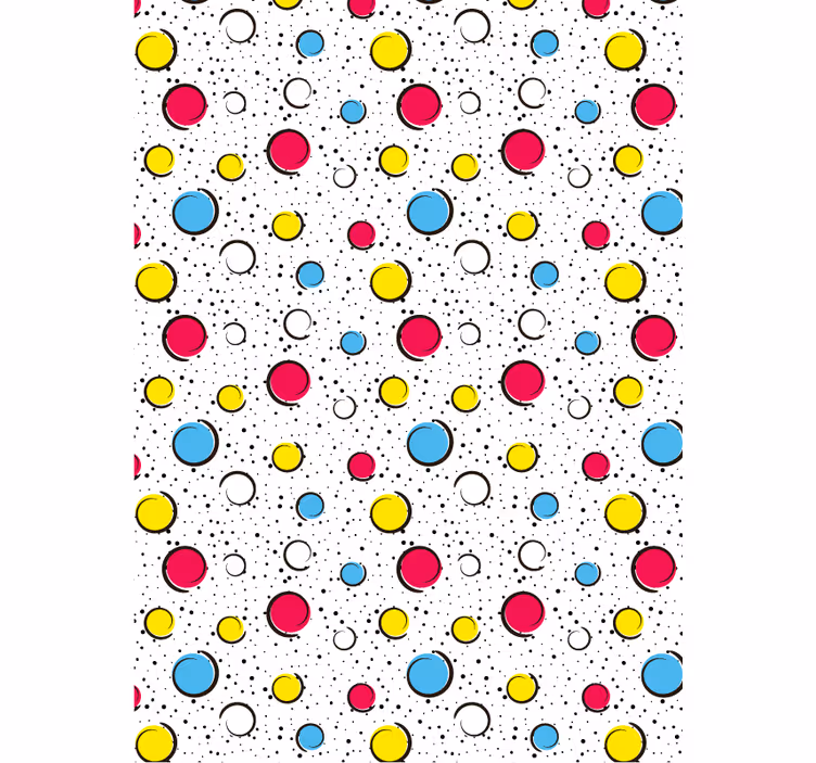 Hallway wallpaper in multicolor dots - TenStickers