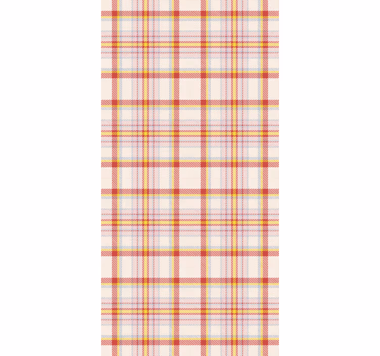 Hallway wallpaper with scottish tartan squares - TenStickers