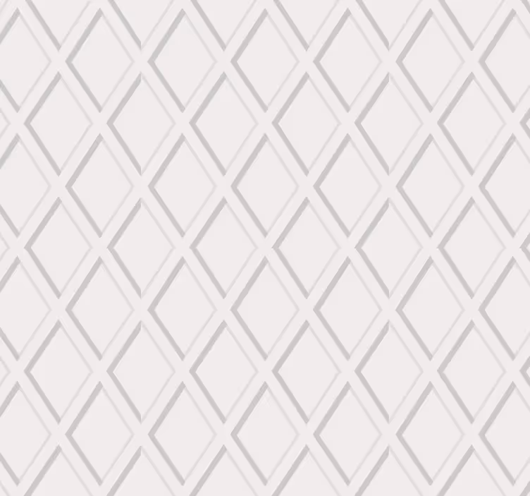Hallway wallpaper with 3d diamond hamptons pattern - TenStickers