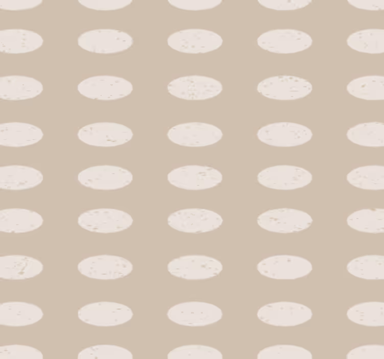 Hallway wallpaper with geometric white circle pattern - TenStickers