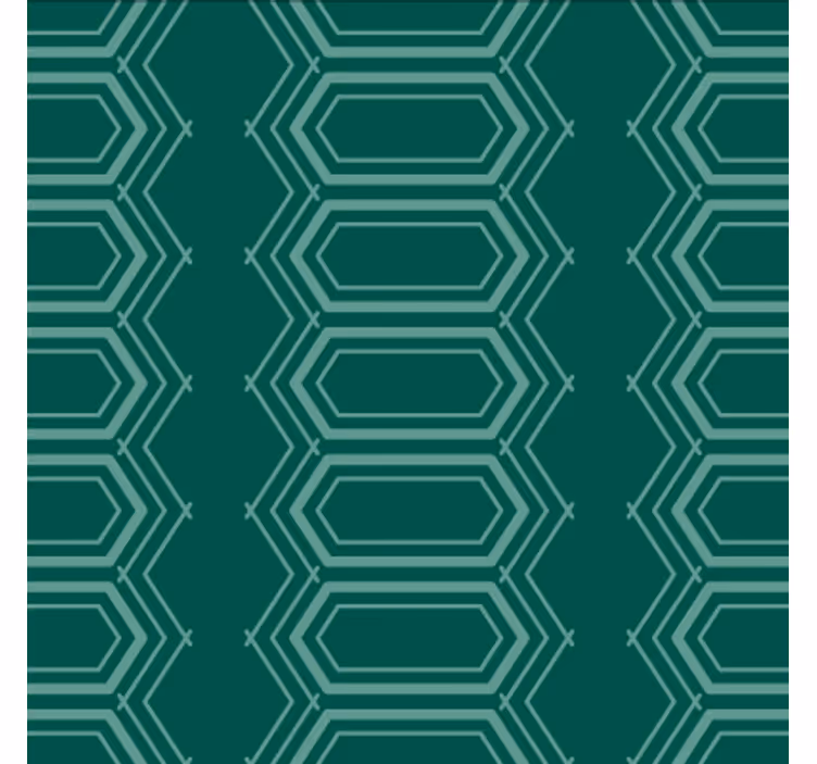 Wallpaper for dining area geometric green circle design - TenStickers