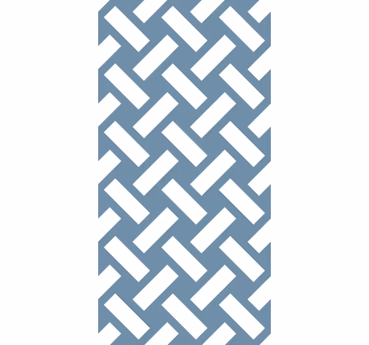 Wallpaper for dining area geometric blue squares - TenStickers