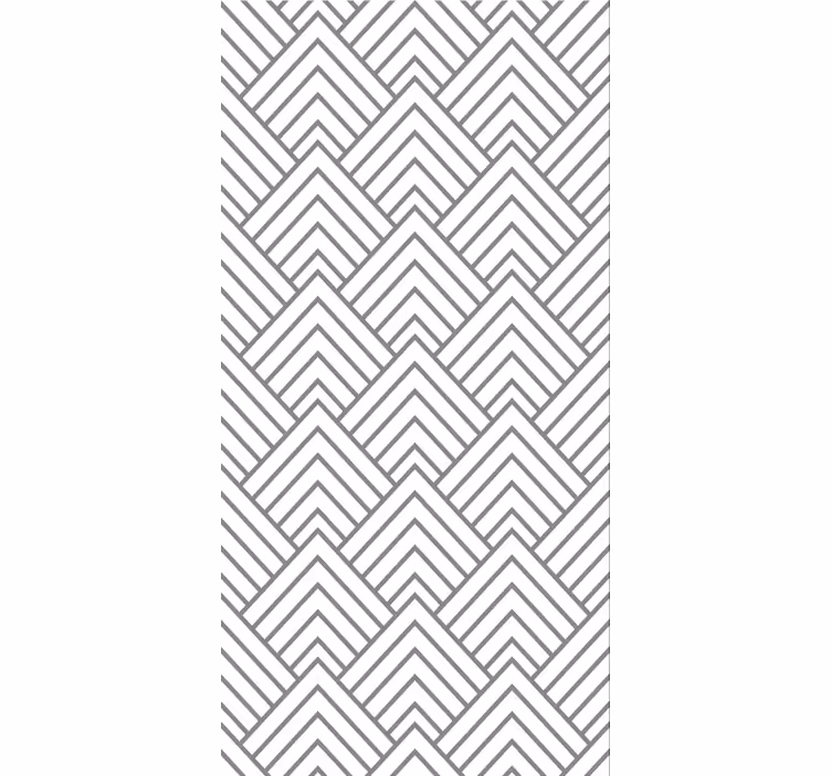 Wallpaper for dining area geometric white triangle pattern - TenStickers