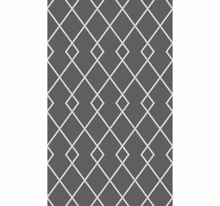 Wallpaper for dining area in gray and white diamonds - TenStickers