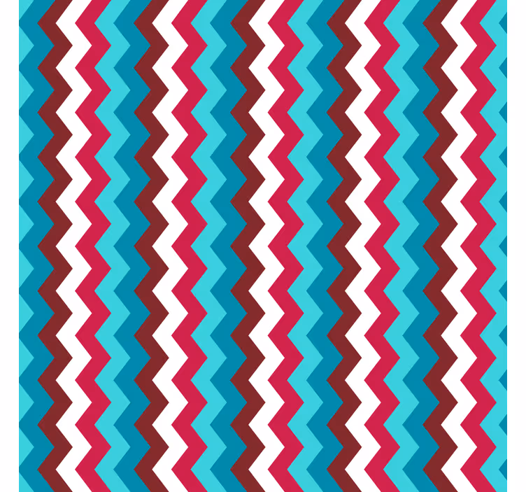 Wallpaper geometric zigzag wave design - TenStickers
